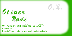 oliver modi business card